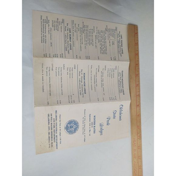 Vintage 1969 1970 Oklahoma State Parks Lodges Brochure Pamphlet Advertisement Ad - Picture 4 of 7